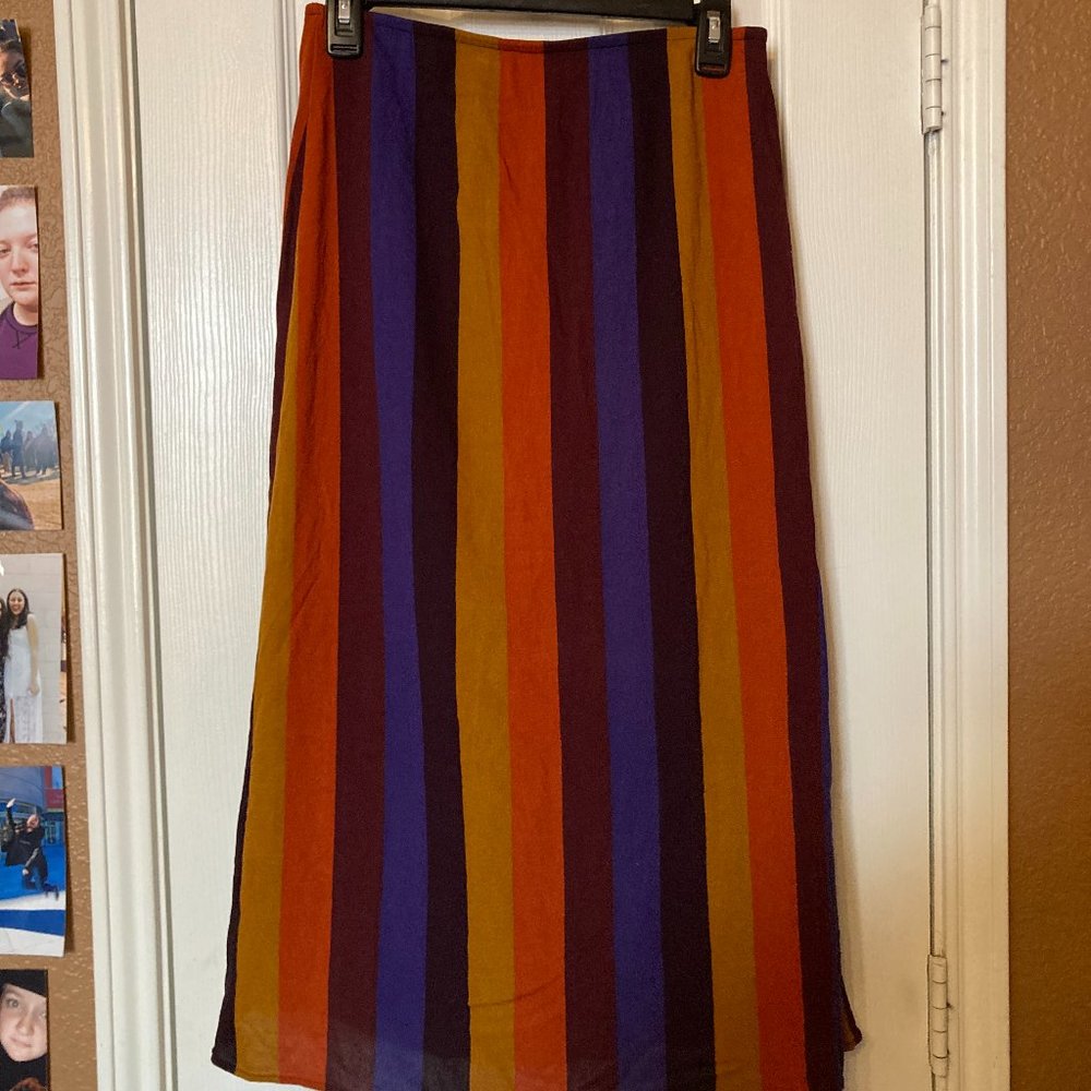 American Eagle Medium Striped Midi-Pencil Skirt